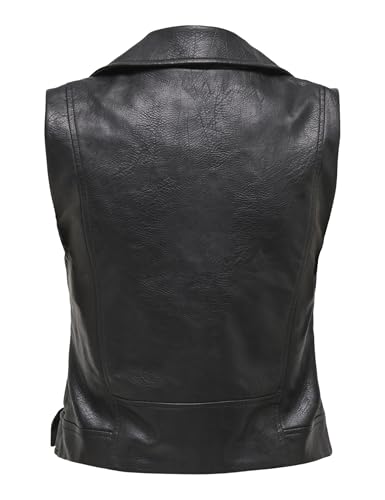 Only Onlvera Faux Leather Waistcoat Donna Gilet Nero L - 4