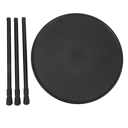 Table de voyage légère pliante ronde noire mat réglable