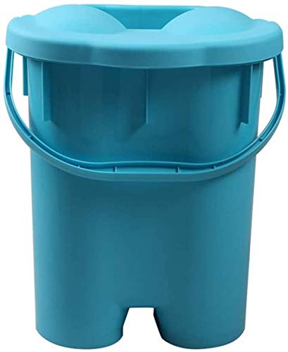 Spa de pies con cubierta y masaje, 20L plástico azul miniatura 1