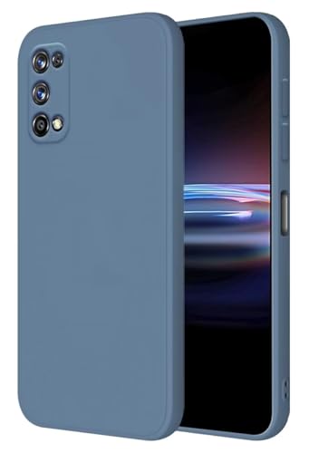 HONLEN Funda Compatible para Realme 7 Pro Case, (6.4' Inches) Líquida TPU Silicona Cover con Anti-Rasguño, Cáscara Suave Cubierta Lavanda Gris