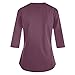 Scrubs for Women V Neck Solid Color 3/4 Sleeve Medical Nursing Tops with Pocket Stretchy Workwear Uniform Shirts