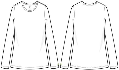 Image of Healing Hands Underscrub Long Sleeve Women Knits Scrub Tops | Soft Cotton Blend Knit, Breathable Stretch Comfort, Machine Wash, Easy Care Fabric, Ideal For Layering Under Scrubs