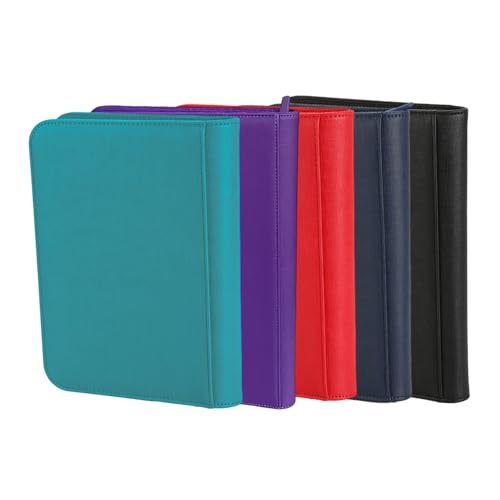 Álbum de tarjetas con cremallera y acabado resistente de 4 fundas para colecciones valiosas 4