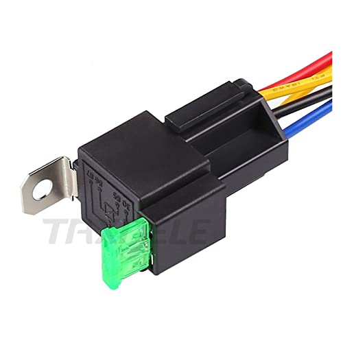 FEDIMA 1 Uds relés de Encendido/Apagado con Fusible automático DC12V 30A relé electrónico de 4 Pines relé automotriz con película de Seguro Fusible de Coche