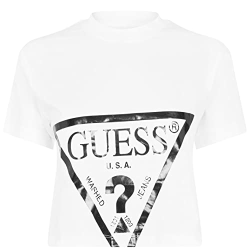 T-Shirt Adele Crop Femme GUESS coupe ajustée pour taille haute