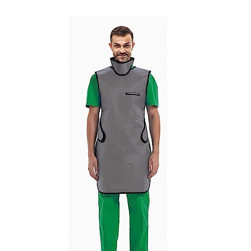 Image of Radiation Xray Apron Shield Half Lead Apron for X-Rays 0.5mmpb with Lead Thyroid Shield Collar Lightweight