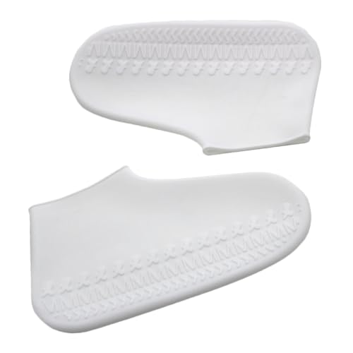 BRIGHTFUFU 1 Pair Unisex Rainproof Shoes Cover Silicone Rain Shoes Protector Anti-Slip Waterproof Feature Thicken Galoshes Cover for Outdoor Activities