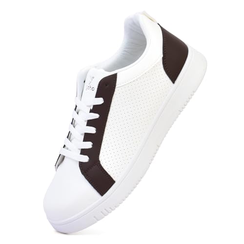 YOHO Street Women’s Trendy Dual-Tone Casual Shoes | White - UK 3