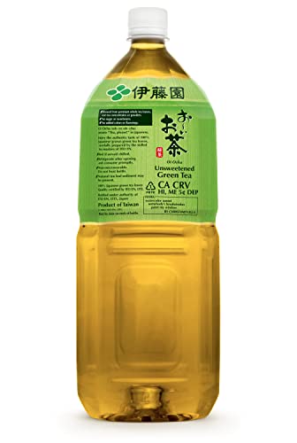 ITO EN Oi Ocha Green Tea, Sugar Free, 2 Liter Bottle, 67.6 Ounce (Pack of 6)