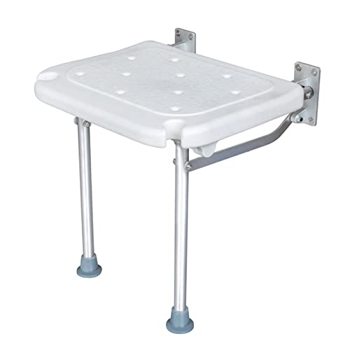 Silla de Ducha Plegable, Weytoll Asiento de Ducha Plegable con Patas, Asiento de Ducha Montado en la Pared Taburete de Baño Carga Máxima de 200 kg