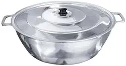 Tacho Fritadeira Fritar Batata Pastel Salgado 22cm com Tampa