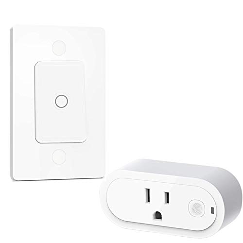 LoraTap Remote Control Outlet Plug with Remote, Grounded Outlet, 656ft Range Wireless Switch for Indoor Lamps and Household Appliances, No Hub Required, White (16A Wireless Outlet and Switch)