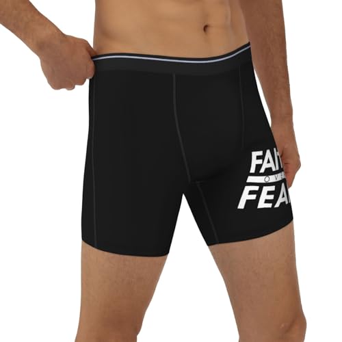 Faith Over Fear Bible Scripture Verse Christian Men's Boxer Brief Underwear4