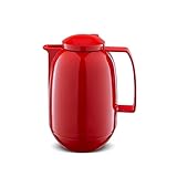 ROTPUNKT Isolierkanne 1,0 Liter I hochwertig I Glaseinsatz I voller GeschmackI I leicht zu reinigen I 24 Std heiß 36 std kalt - crazy red