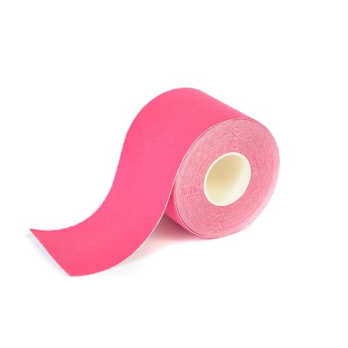 Tape Kinesiologico SPORTHERAPY: Allevia Contratture e Tensioni Muscolari - 90% Cotone, Non Contiene lattice - Certificato Dispositivo Medico | 5CM X 5M (Fucsia)
