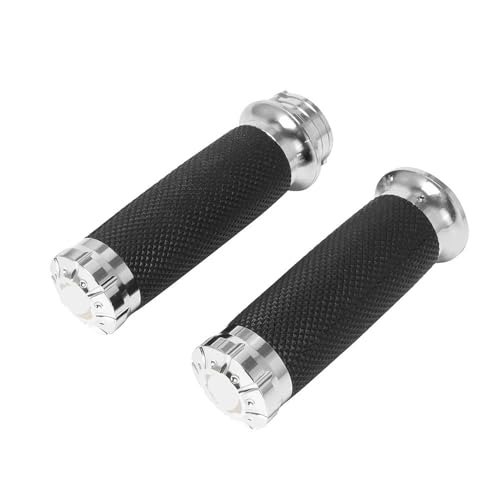 Poignées de guidon moto noires 25mm finition custom pour Touring et Softail