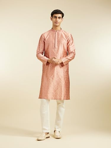Image of DIWAS BY MANYAVAR Men's Art Silk Self Design Kurta (1pc)