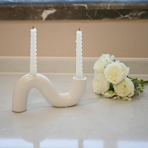 Bougeoir en céramique pour table basse et repas chaleureux - 3