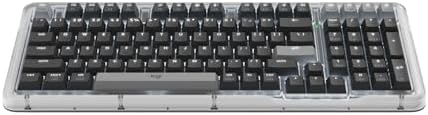 Logitech Alto Keys K98M Wireless Mechanical Clicky Keyboard, Customizable Keyboard with Vibration Absorbing Gasket, Backlit Keys, Bluetooth, USB-C Charging, for PC, Mac, Laptops - Graphite