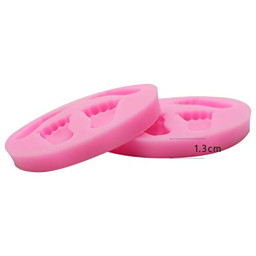 Hengke 2Pcs Pretty Baby Feet Fondant Mold,Baby Shower Mold For Sugarcraft, Cake Decoration, Cupcake Topper, Fondant,Candy Pudding, Ice Cream Soap, Jewelry, Polymer Clay, Crafting Projects, #TOP5