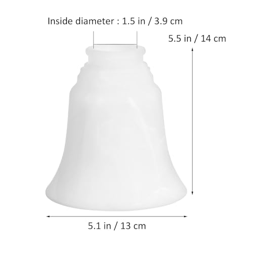 Image of STOBAZA 4 Pack Frosted Glass Lampshades 5.51X5.11X5.11In Replacement Light Covers for Ceiling Fan and Wall Sconce Bell Shape Fixture Globes Easy Install Home Lighting Decor