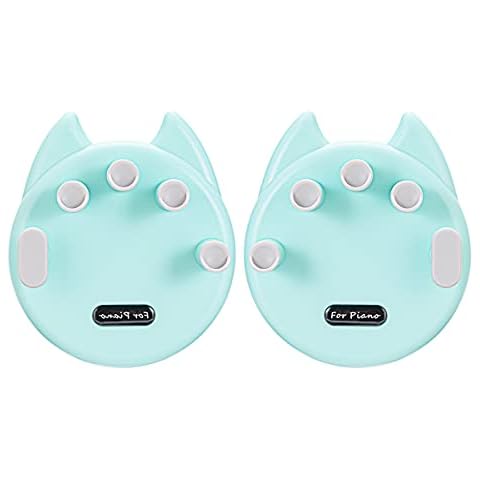 Koldot Piano Finger Trainer Silicone Hand Grip Exerciser Ergonomic Training Finger Pressing Posture Correction Tool for Guitar Piano Trigger Finger Training and Grip 2 Pack (Green) Cover