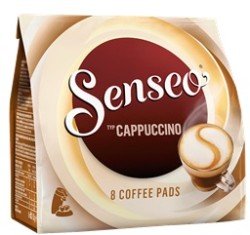 Senseo - Juego de cápsulas de café con leche Senseo: sabores Café Latte, Cappuccino, Choco Cappuccino, Cappuccino Caramel, 4 x 8 cápsulas de café