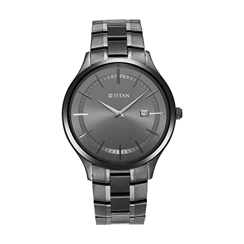Titan Classique Slim Analog Silver Dial Men's Watch-90142QM02