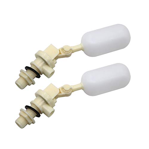 Float Valve 1/2 Inch Adjustable Float Valve Plastic Water Filter Float Ball Valve Water Tank Automatic Fill Feed Humidifier Tank Pond Shut Off Water Float Ball Valveï¼ˆPack of 2ï¼‰