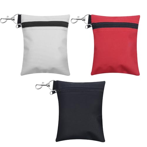 3pcs Golf Tee Bags with Clip
