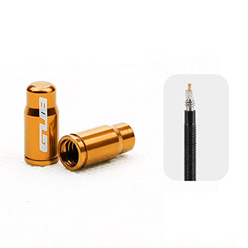 Par de Tapas de Válvula para Neumáticos de Bicicleta de Aleación de Aluminio para Válvula Presta Francesa/Schrader Americana Ultraligero para Bicicleta de Montaña y Ruta FV Dorado miniatura 4