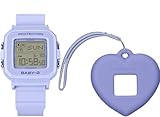 Casio Baby-G BGD-10KH-2B Digital Purple Watch with Heart-Shaped Accessory