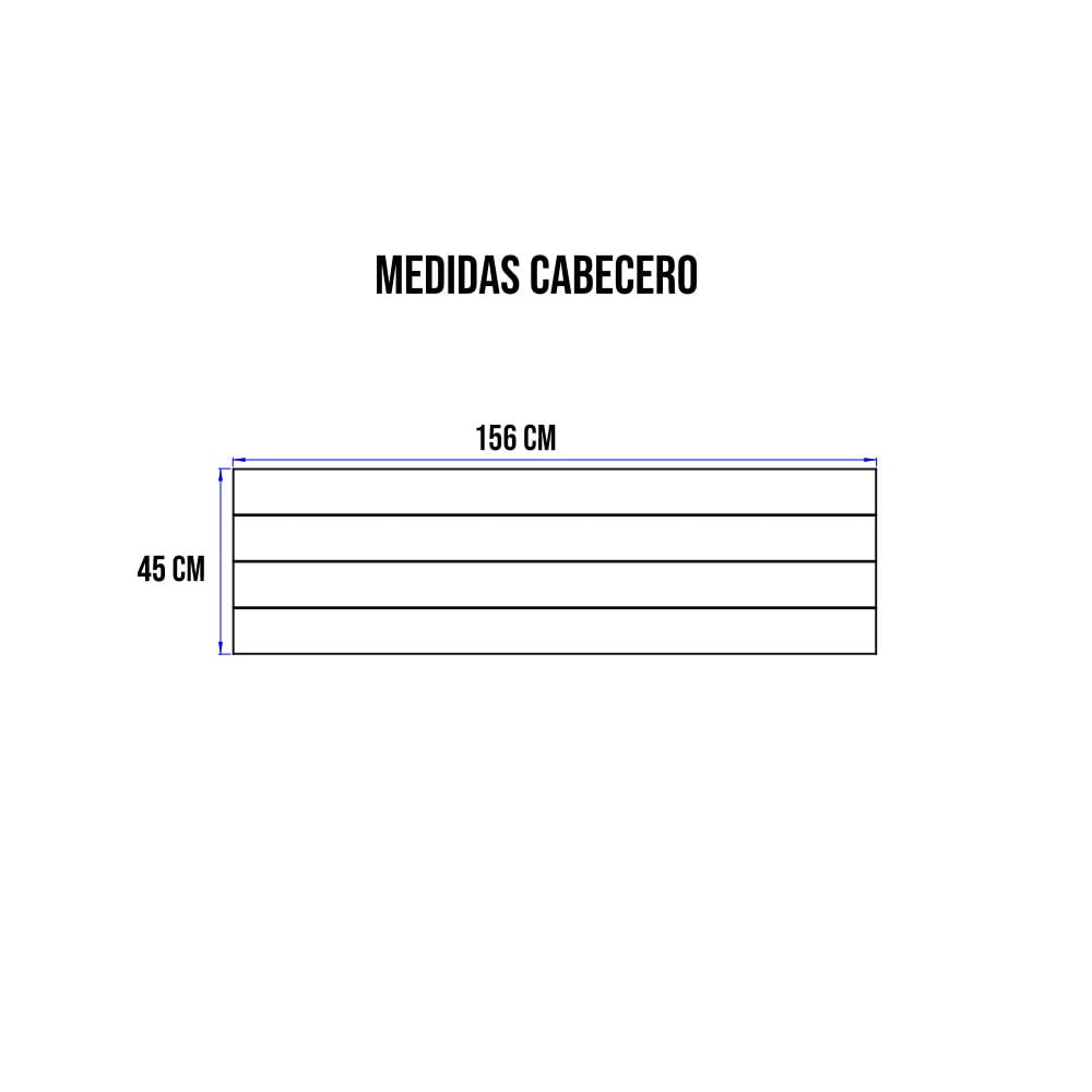 Buyqualia Conjunto de cabecero y Dos mesitas de Noche de Dos cajones en Madera Maciza (Natural)