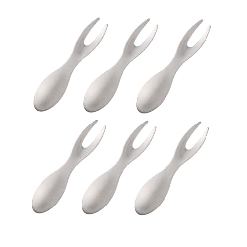 HOLIDYOYO 6 Pcs Fruit Fork Western Tableware Utensil Mini Cake Forks Stylish Forks Small Forks Butter Spreader Fork Fruit Salad Fork Mini Spoons Mini Tasting Forks Food Forks Stainless Steel