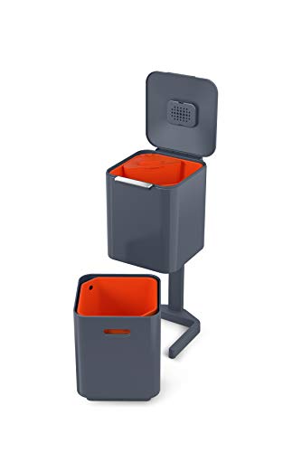 Joseph Joseph Totem Compact - Unidad de Separación de Residuos y Reciclaje con una, Grafito, Capacidad de 40 litros