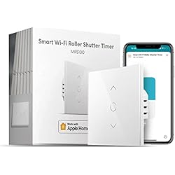 Persianas Inteligentes Alexa Meross Interruptor de Cortina Alexa, Interruptor de Persianas LED Inteligentes WiFi, Compatible con Apple HomeKit Siri, Alexa y Google Assistant, Necesita Cable Neutro, Upgrade Versión