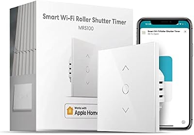Meross Interruptor de Cortina Alexa, Interruptor de Persianas LED Inteligentes WiFi, Compatible con Apple HomeKit Siri, Alexa y Google Assistant, Necesita Cable Neutro, Upgrade Versión