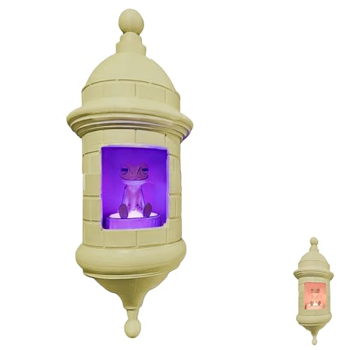 YcaeyLnaR Puerto Rican Garita Wall Coqui Lamp - Multi-Color LED Night Light for Outdoor and Indoor Decor (Female)