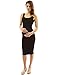 PattyBoutik Mama Scoop Neck Maternity Tank Dress (Black M)