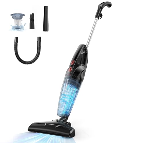Aspiron 6-in-1 Corded Stick Vacuum Cleaner, 20KPa Handheld Carpet Cleaner with 1L Capacity, 10M Cable, 600 W Handheld Vacuum Cleaner for Sofas, Carpet, Tiles