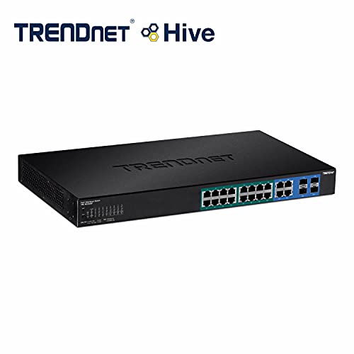 Image of TRENDnet 20-Port Gigabit Web Smart 370W PoE+ Switch, TPE-1620WSF,Version 1(Renewed)