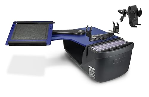 Poste de travail de véhicule AutoExec Reach Desk bleu avec support imprimante arrière