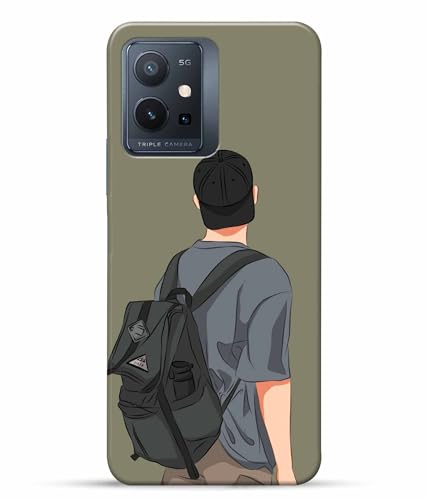 Image of School Boy College Boy Printed Hard Back Case Cover & Compatible for Vivo T1 5G | Vivo Y75 5G | Vivo iQOO Z6 5G (Multicolor) - D1813