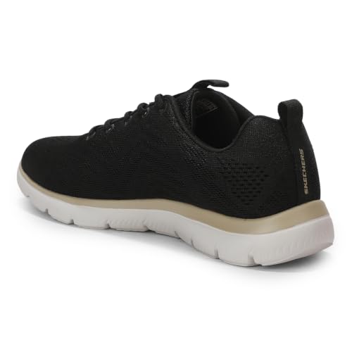 Image of Skechers Womens Summits Black Gold Casual Slip On Shoe
