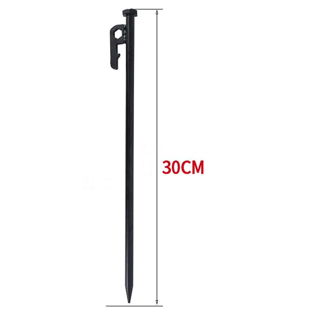 Schwarz 30CM Zeltheringe Zeltnagel 8-teilig, Hochleistungs Zelt Heringe Erdnägel Aus Hochfestem Stahl Für Camping Outdoor Strand Und Wandern