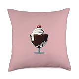 HOT FUDGE SUNDAE, ICE CREAM SUNDAE, WHIPPED CREAM, TREAT Throw Pillow