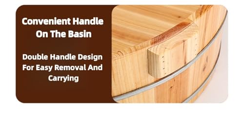 Cubo para baño de pies de madera Wcxixo miniatura 6
