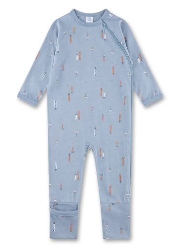 Sanetta Baby-Strampler blau Turm | Praktischer und bequemer Strampler aus...