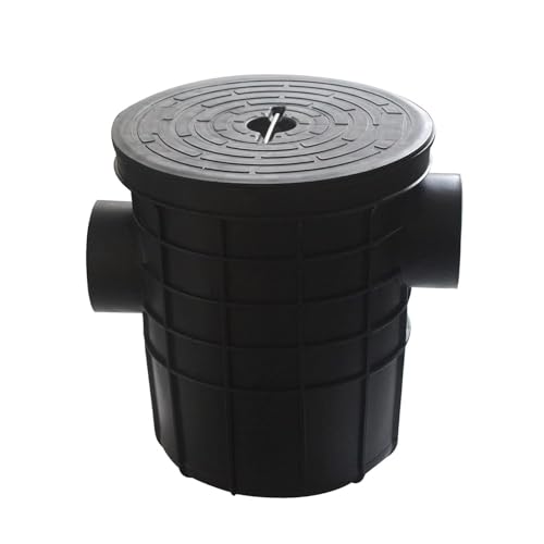 Trampa grasa subterraneo HDPE separador de grasas cocina fregadero para restaurantes o gastronomía (ID450mm - Salida OD110mm)