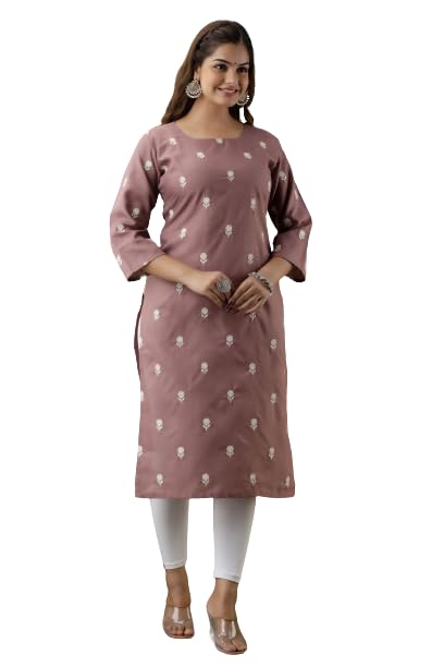 Yeoja Creation Women Embroidery Cotton Kurti 3/4 Sleeves